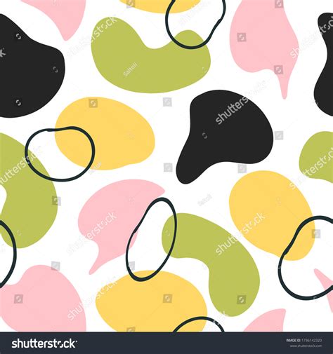 Abstract Blob Lines Seamless Pattern Fabric Stock Vector Royalty Free Shutterstock