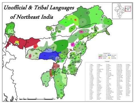 I Made A Map Of The Astounding Linguistic Diversity In Northeast India That I Thought The