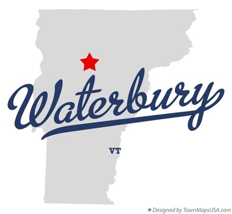 Map Of Waterbury Vt Vermont