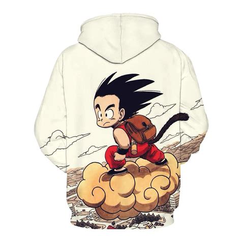 Products may contain sharp points, small parts, choking hazards, and other elements not suitable for children. Kid Goku & Flying Nimbus Dragon Ball Z Hoodie - JAKKOU††HEBXX