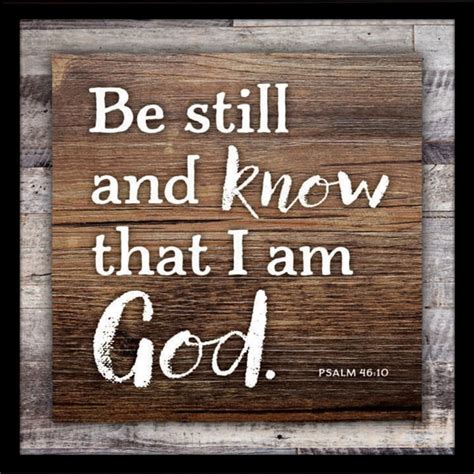 Shop Be Still And Know That I Am God Wood Plaque With Easel 75 X 7
