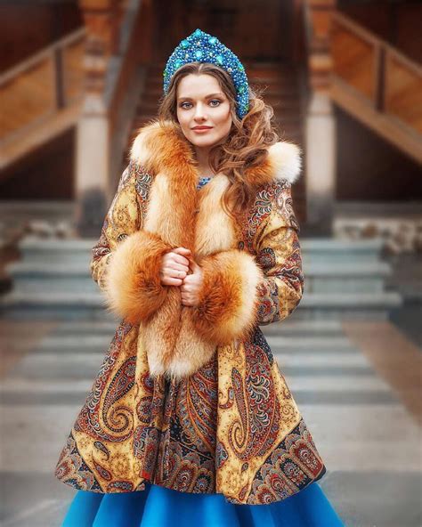 Russian Style Russian Fashion Fur Coat Jackets Russian Beauty Down