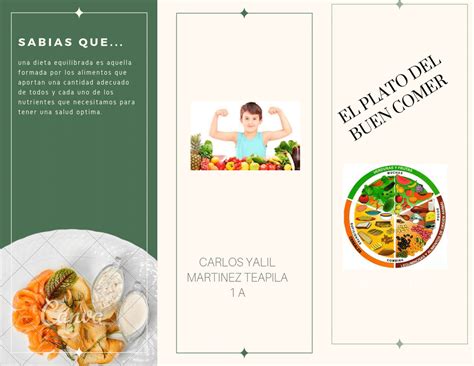 Triptico Buen Comer Dieta Alimentos Images