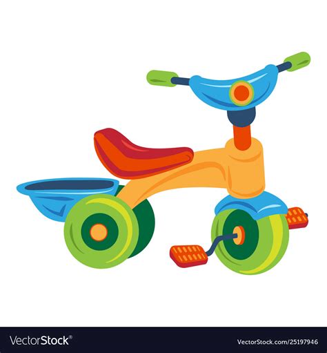 Tricycle Icon Cartoon Style Royalty Free Vector Image