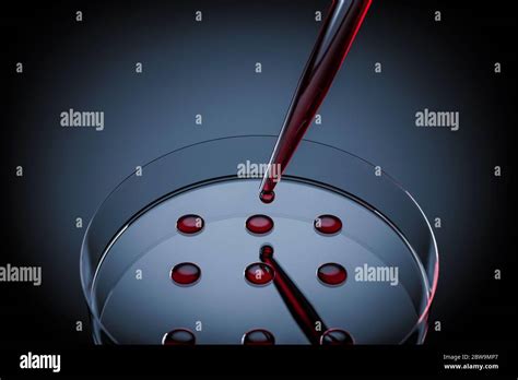 Blood Sample Tested On Petri Dish In Laboratory Stock Photo Alamy