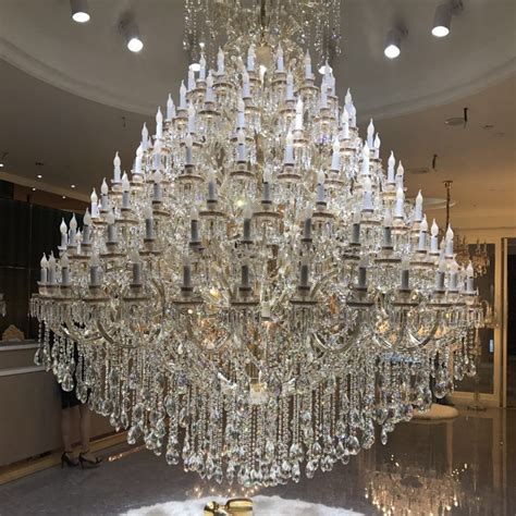 Extra Large Crystal Chandeliers For Hotel Project Lighting Wh Cy