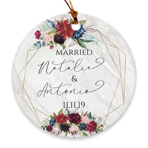 Maybe you would like to learn more about one of these? Newlywed Ornament || Personalized Wedding Gift For Couple ...