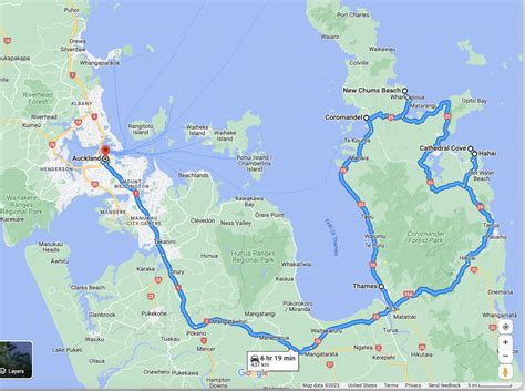 Coromandel Peninsula Map New Zealand Travel Planner Custom Itineraries