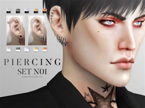 The Sims Resource Piercing Set N01 By Pralinesims Sims