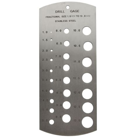 Metric Drill Gauge Measure Drill Sizes From 10mm To 130mm With Ease