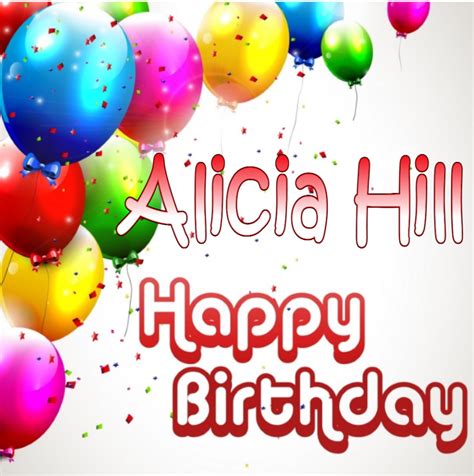 The Clipboard Happy Birthday Alicia Hill