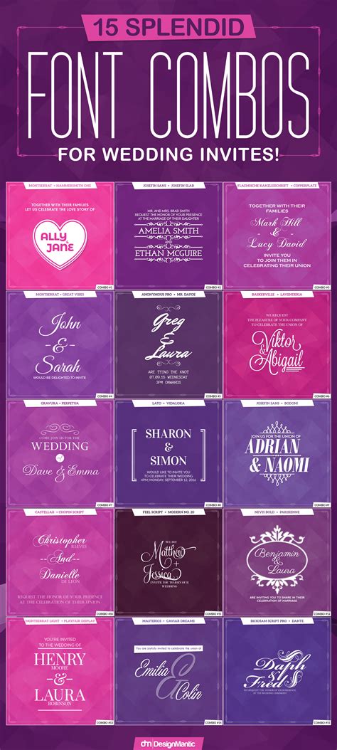 Font Combos For Wedding Invites Designmantic The Design Shop