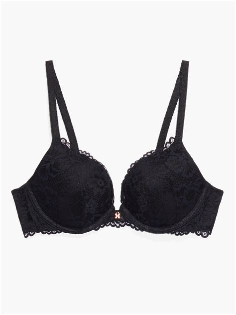 floral lace push up bra in black savage x fenty