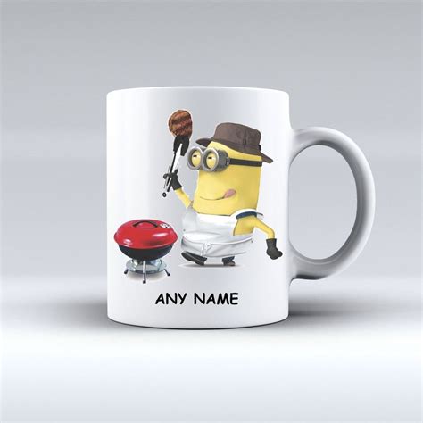 Personalised Name Barbecue Minion Mugs Milk Beer Mugs Ts Cup Travel