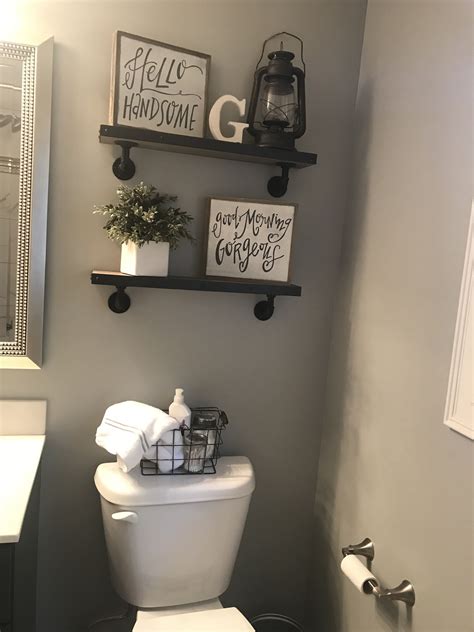 Cute Rustic Shelves To Go With The Kids Bathroom Decor Simple But Of