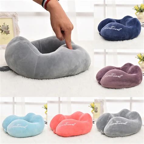 Hot U Shaped Memory Foam Neck Pillows Travel Neck Support Head Rest Car Solid Cushion Pillow