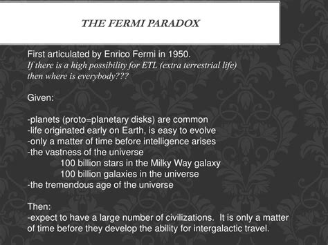 Ppt The Fermi Paradox Powerpoint Presentation Free Download Id7083046