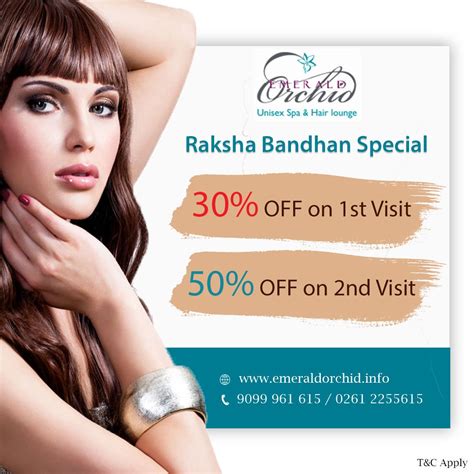 Rakhi Special Offers Now You Grab Benefit Up To 50 Off At Emeraldorchid Salon And Spa
