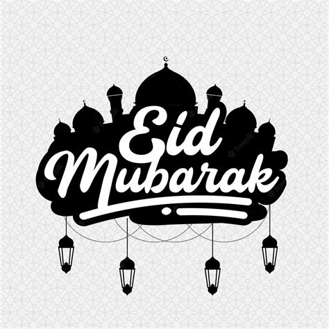 Premium Vector Eid Mubarak In Arabic Calligraphy Template Design