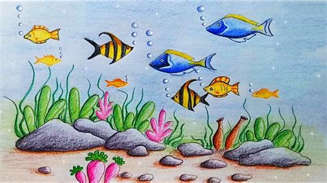 How To Draw Underwater Scenery Easy Drawings Dibujos Faciles Images