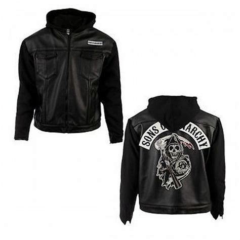 Soa Sons Of Anarchy Highway Motorbiker Hooded Real Leather Jacket