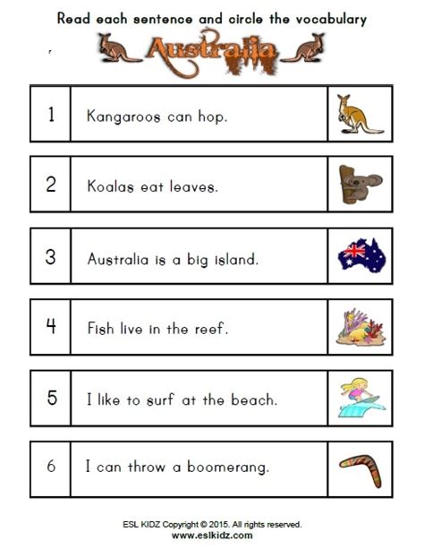 Itsy Bitsy Book Australia Day Australia Worksheets Free