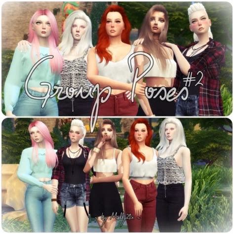 Sims 4 Ccs The Best Group Poses 2 By Melly Sims