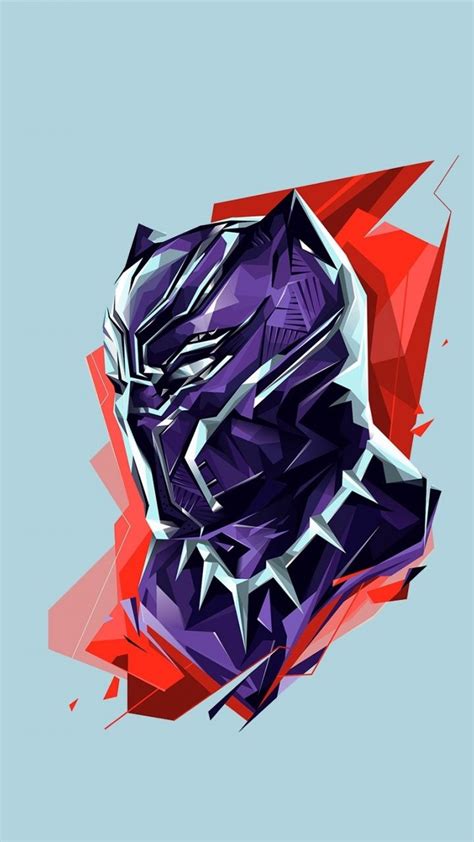 Black Panther Superhero Marvel Comics Heroes Art 720x1280 Wallpaper