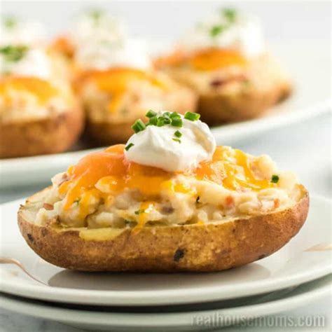Fully Loaded Twice Baked Potatoes Recipe With Video ⋆ Real Housemoms
