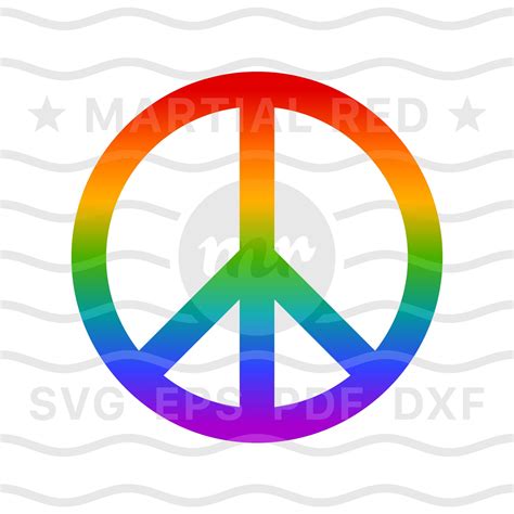Rainbow Peace Sign Clip Art
