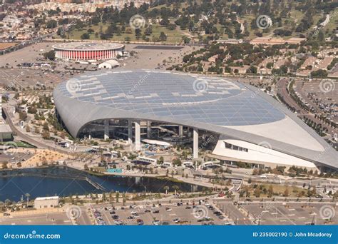 Aerial View Of Sofi Stadium And The La Forum Editorial Image Image Of