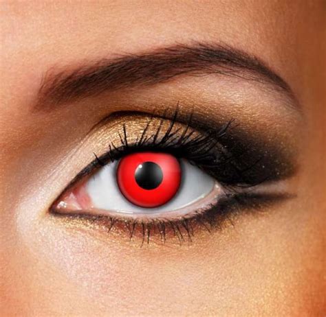 Halloween Contacts Crazy Lens Red Out Contact Lenses Scary Etsy