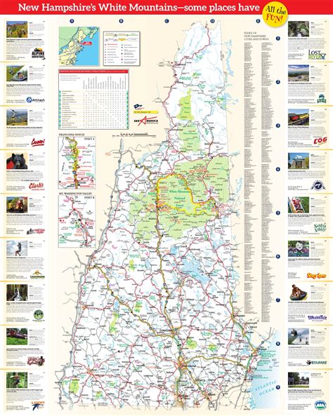 White Mountains New Hampshire Map By White Mountains
