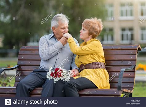 Mature Woman Kissing Old Husband Hi Res Stock Photography And Images