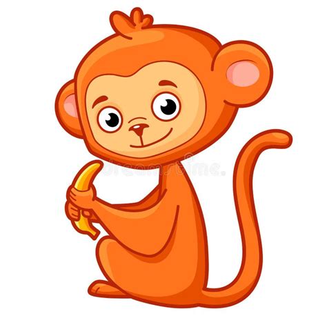 Cute Monkey Cartoon Monkey Clipart Vector Stock Vector Illustration
