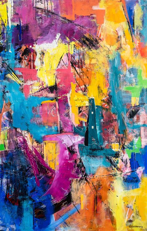 Mittelamerika mittelamerika carenero auf leinwand. Gemälde für den Wohnbereich mit kräftigen Farben. Acryl ...