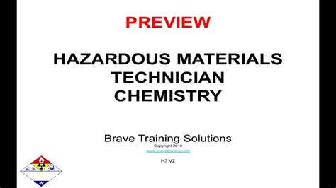 PREVIEW OF HAZMAT TECHNICIAN CHEMISTRY TRAINING POWERPOINT YouTube