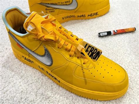 Off White Nike Air Force 1 University Gold Release Date Sbd