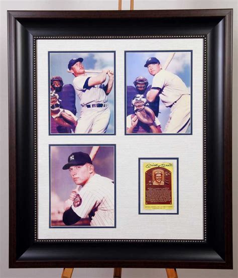 Mickey Mantle Signed Hall Of Fame Plaque Card