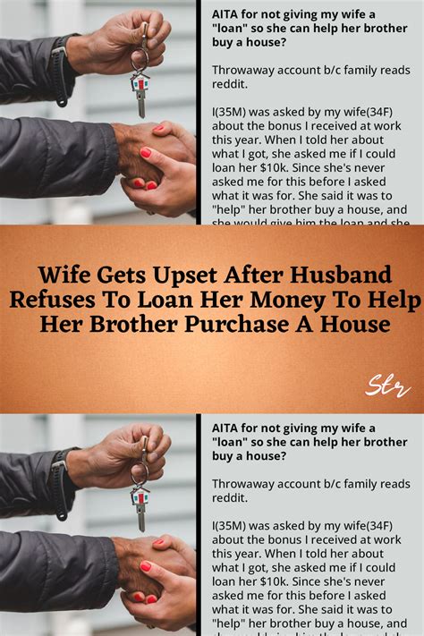 Wife Gets Upset After Husband Refuses To Loan Her Money To Help Her