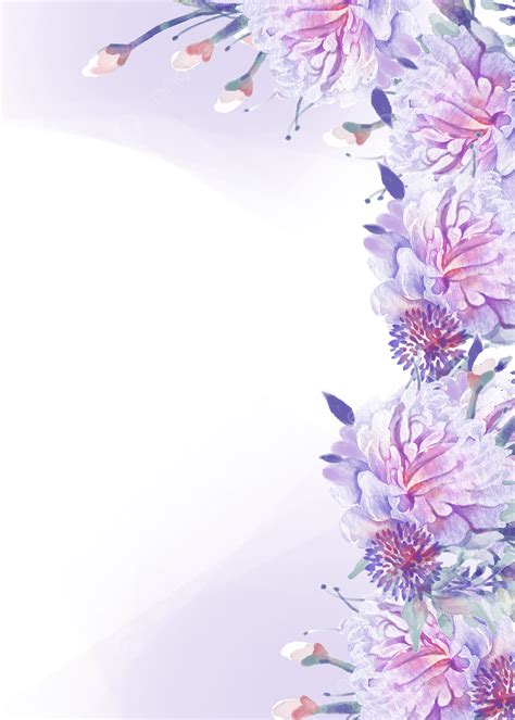 Watercolor Purple Flower Background Wallpaper Image For Free Download
