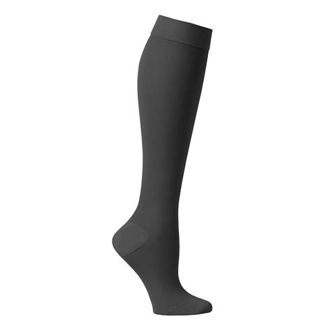 Support Plus Womens Opaque Closed Toe Petite Height Firm Compression