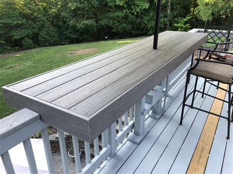 Composite Deck Rail Table Railings Outdoor Backyard Patio Designs