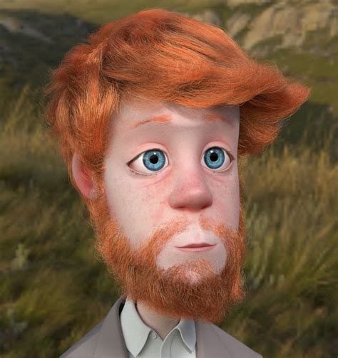 Silly Ginger Cartoon Man Cartoon Male Face