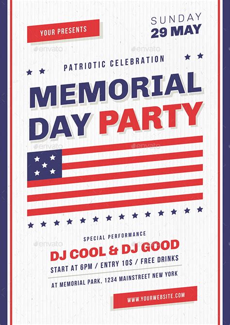 Memorial Day Flyer Template Free