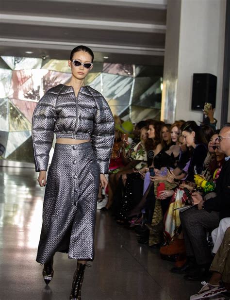 Christian Siriano Fw19 Runway Show As Part Of Nyfw Editorial Stock