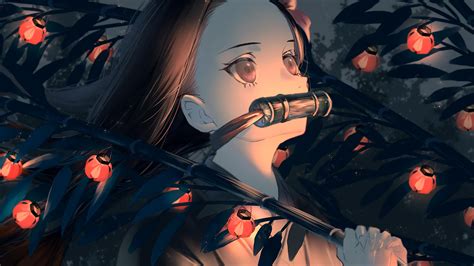 You can also upload and share your favorite anime wallpapers. Demon Slayer Black Long Hair Nezuko Kamado With Red Eyes And Red Lights HD Anime Wallpapers | HD ...