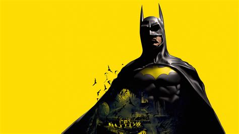 Batman In Yellow Background 4k Hd Batman Wallpapers Hd Wallpapers