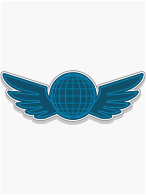Winged Globe Logo Sticker For Sale By Xdesignstore Redbubble