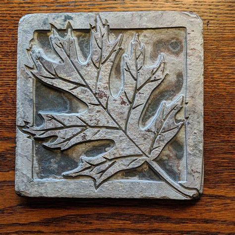 Download this free picture about oak leaf from pixabay's vast library of public domain images and videos. 4"x4" English Oak Leaf Etched Slate Tile - SRA | Slate ...